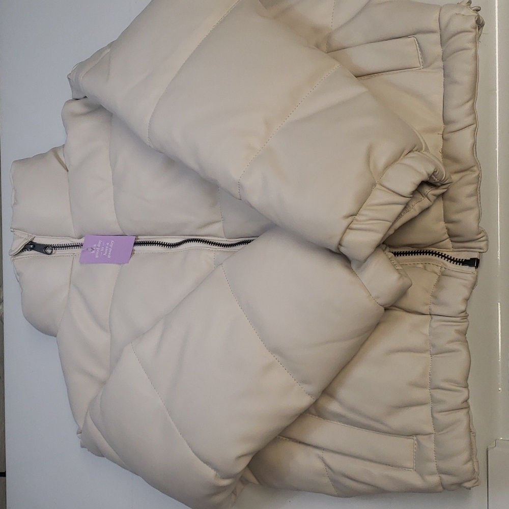 Youth Puffer Jacket, Vegan Leather